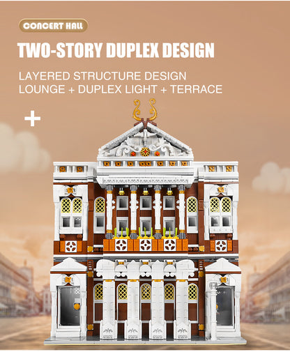 MOULDKING 16032 City Street Concert Hall building blocks 2875pcs bricks Toys For Gift from China