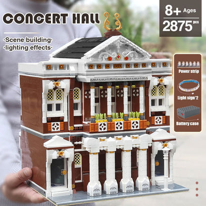 MOULDKING 16032 City Street Concert Hall building blocks 2875pcs bricks Toys For Gift from China