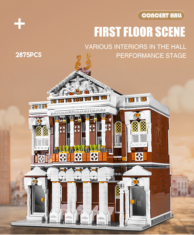 MOULDKING 16032 City Street Concert Hall building blocks 2875pcs bricks Toys For Gift from China
