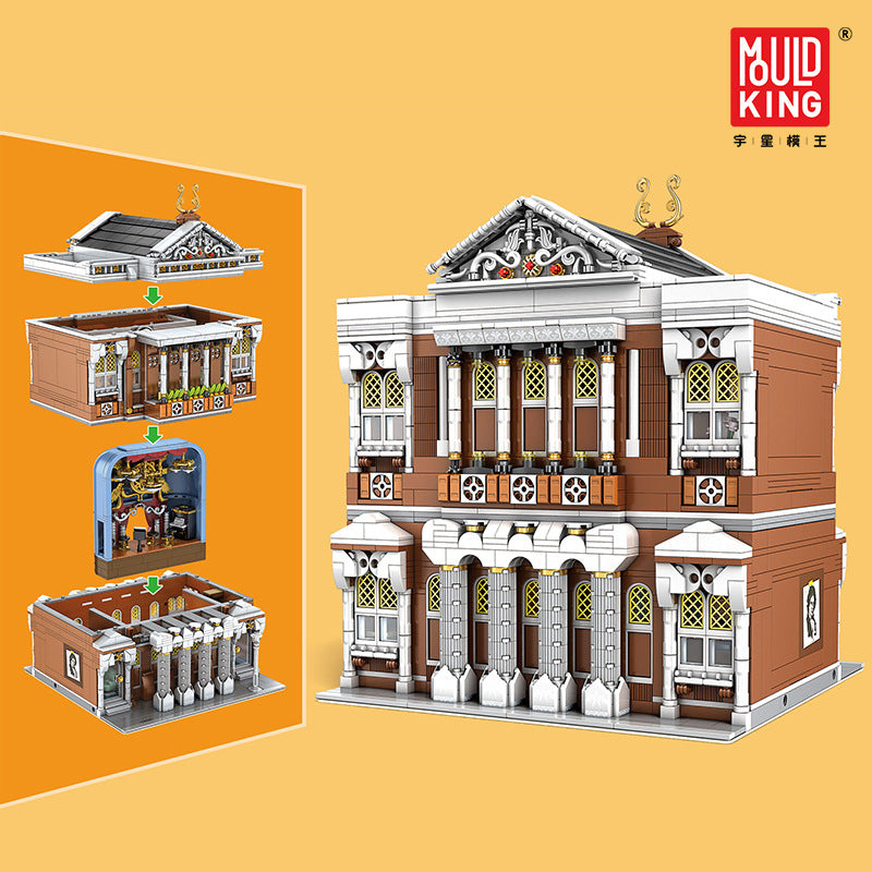 MOULDKING 16032 City Street Concert Hall building blocks 2875pcs bricks Toys For Gift from China