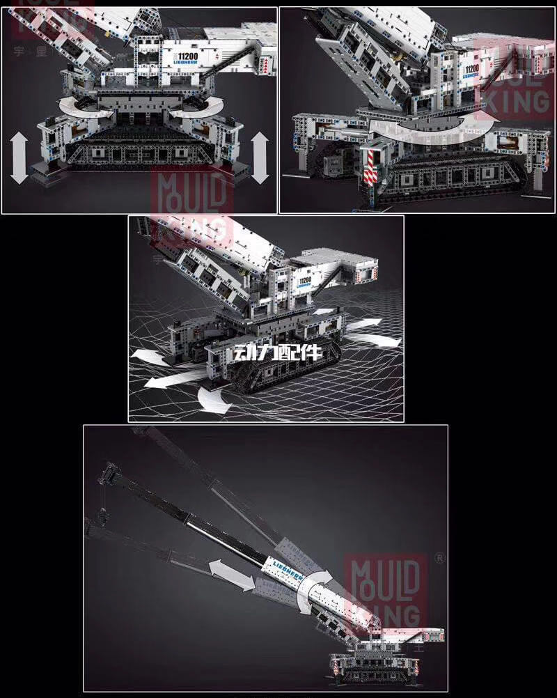 MOULDKING 17002 MOC 10123 Crane Liebher LTR 11200 Construction Vehicle by peteria