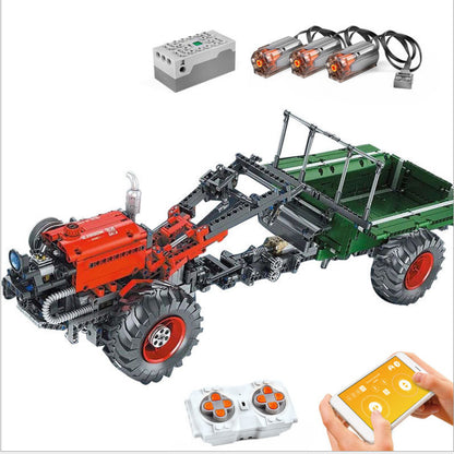 MOULDKING 17005 Tcehnic Remote Control White Walking tractor electric remote control APP toy model 1312pcs Ship From China