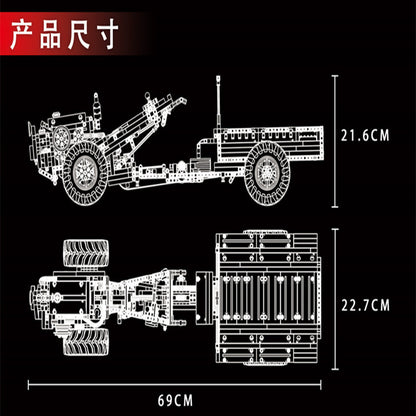 MOULDKING 17005 Tcehnic Remote Control White Walking tractor electric remote control APP toy model 1312pcs Ship From China