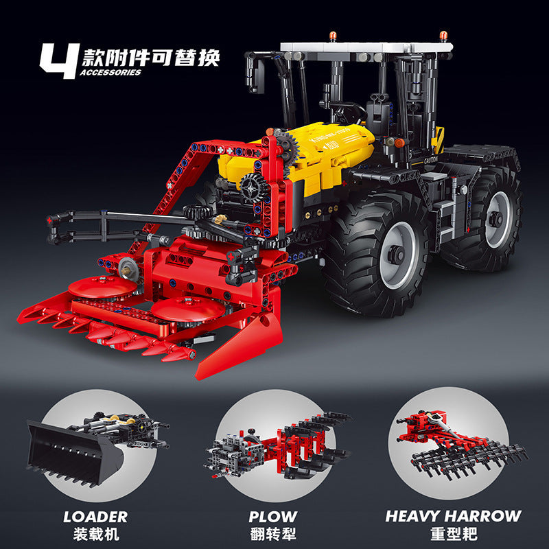 MOULDKING 17019 Technic Tractor Fastrac 4000er series with RC building blocks 2596pcs bricks Toys For Gift ship from China