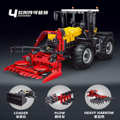 MOULDKING 17019 Technic Tractor Fastrac 4000er series with RC building blocks 2596pcs bricks Toys For Gift ship from China