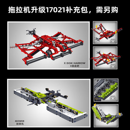 MOULDKING 17019 Technic Tractor Fastrac 4000er series with RC building blocks 2596pcs bricks Toys For Gift ship from China
