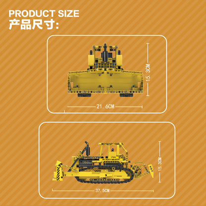 MOULDKING 17024 Technic Bulldozer RC Caterpillar D8K Remote control engineering vehicle Building Blocks Toy 1003pcs Ship From China