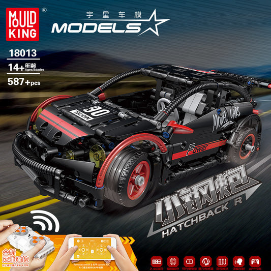 MOULDKING 18013 Technic Hatchback Type R Small steel cannon Remote control APP Building block model 587pcs Ship From China