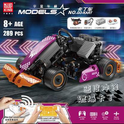MOULDKING 18026 Technic Electric remote control APP purple RC Karting Building Blocks Toy 289pcs ship from China