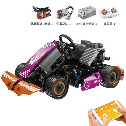 MOULDKING 18026 Technic Electric remote control APP purple RC Karting Building Blocks Toy 289pcs ship from China