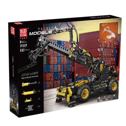 MOULDKING 19009 Technic Pneumatic Telescopic Forklift building blocks 803pcs bricks Toys For Gift ship from China