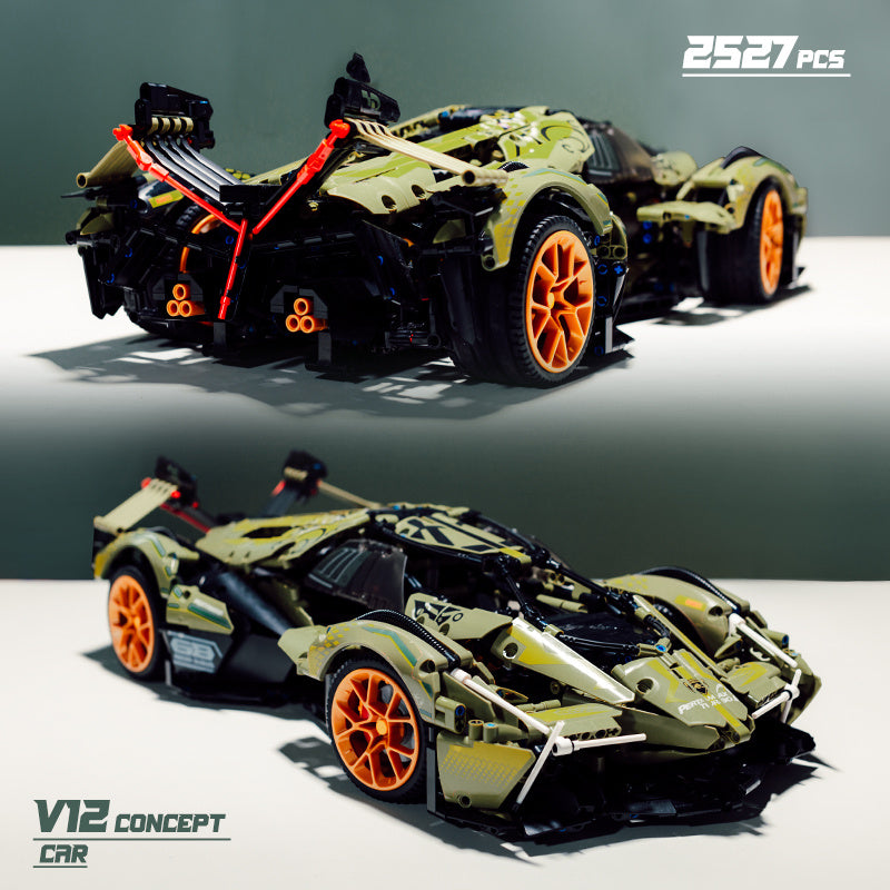 MOYU 88001 Technic "Lamborghini" Lambo V12 Vision Building Blocks 2527pcs Bricks Toys For Gift Ship from Europe 3-7 Days Delivery.