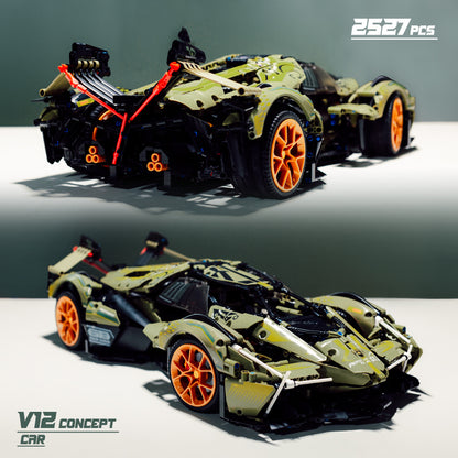 MOYU 88001 Technic "Lamborghini" Lambo V12 Vision Building Blocks 2527pcs Bricks Toys For Gift Ship from Europe 3-7 Days Delivery.
