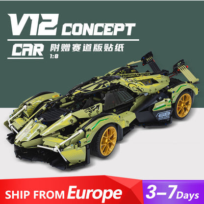 MOYU 88001 Technic "Lamborghini" Lambo V12 Vision Building Blocks 2527pcs Bricks Toys For Gift Ship from Europe 3-7 Days Delivery.