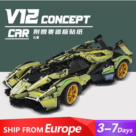 MOYU 88001 Technic "Lamborghini" Lambo V12 Vision Building Blocks 2527pcs Bricks Toys For Gift Ship from Europe 3-7 Days Delivery.