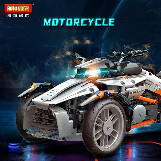 MOYU MY88013 Bombardier Motorcycle Super Fast Racing Autobike Sport Car Model Building Blocks 1288PCS Bricks From China.