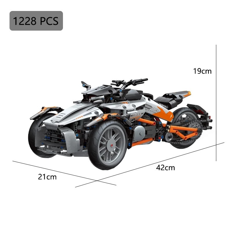 MOYU MY88013 Bombardier Motorcycle Super Fast Racing Autobike Sport Car Model Building Blocks 1288PCS Bricks From China.