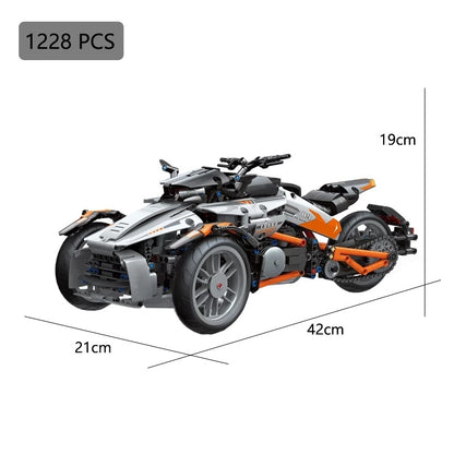 MOYU MY88013 Bombardier Motorcycle Super Fast Racing Autobike Sport Car Model Building Blocks 1288PCS Bricks From China.