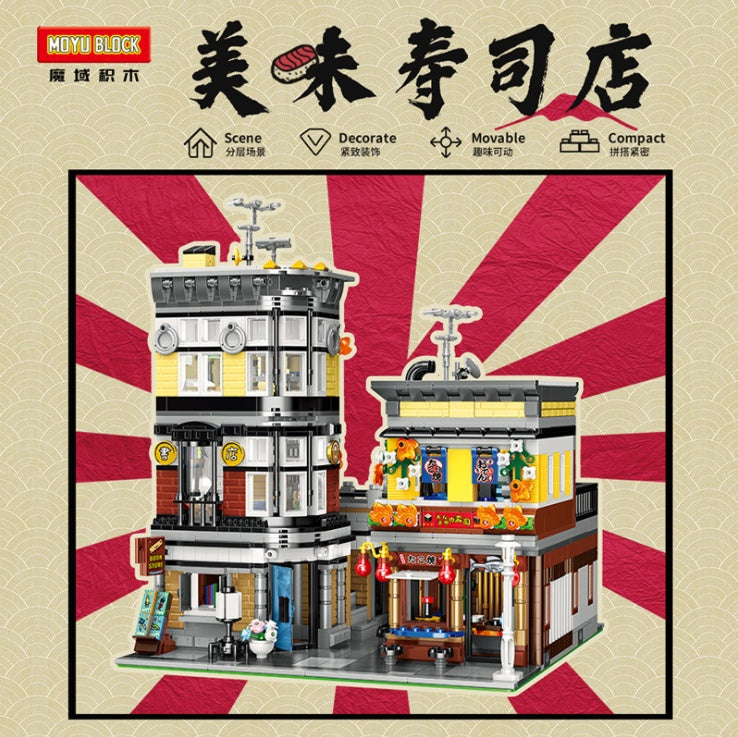 MY82002 2684pcs Delicious Sushi House Building Block Model Street View Style Assembling Gift From China