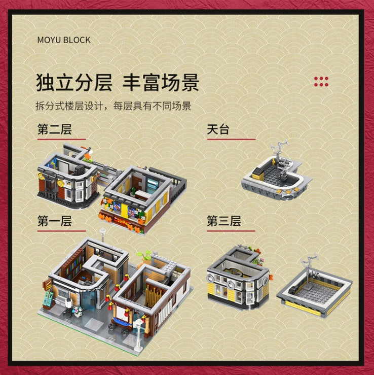 MY82002 2684pcs Delicious Sushi House Building Block Model Street View Style Assembling Gift From China