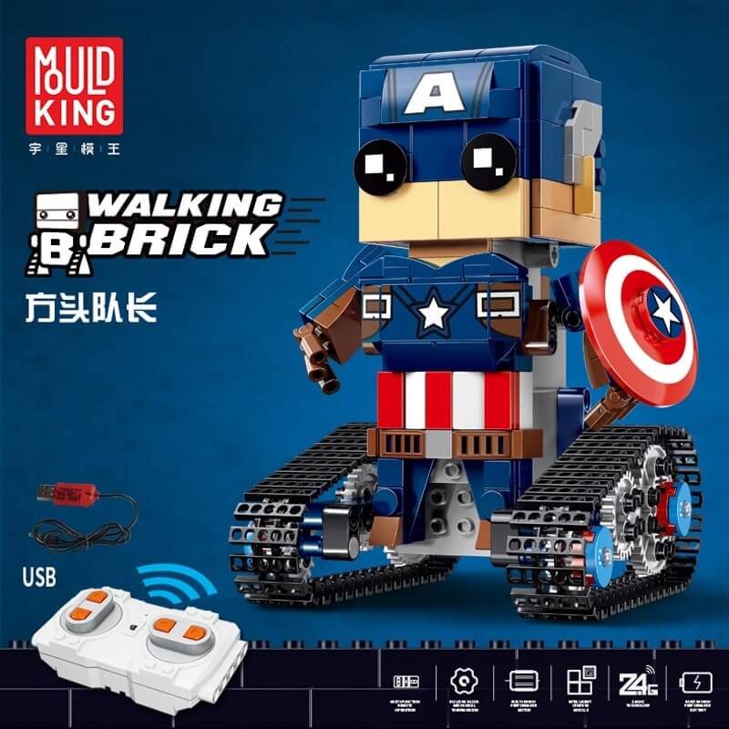 MOULDKING 13038-13045 Marvel Super Heros RC Movable BrickHeadz Robots