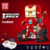 MOULDKING 13038-13045 Marvel Super Heros RC Movable BrickHeadz Robots