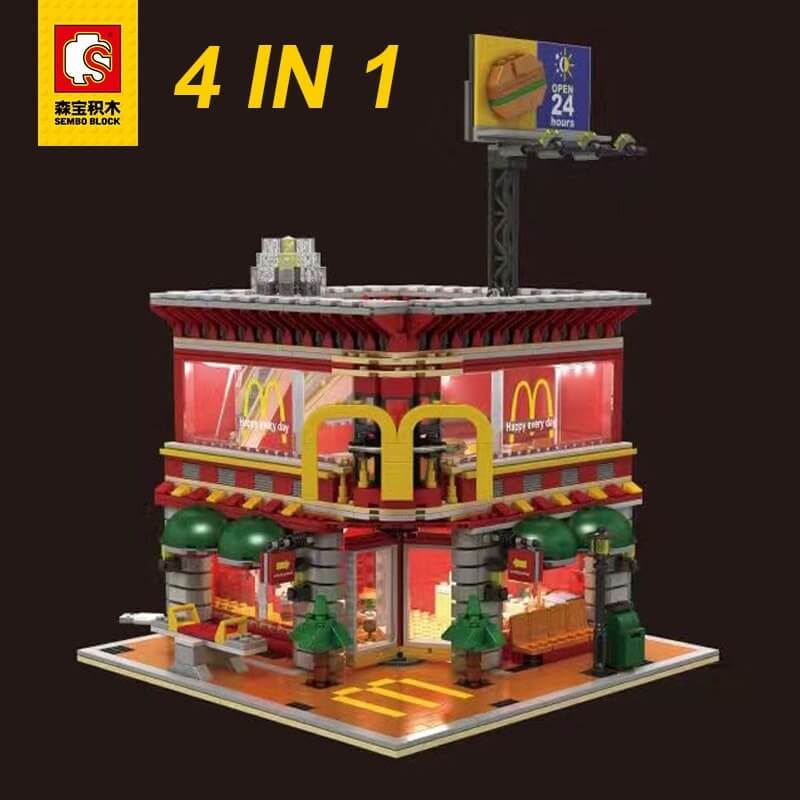 SEMBO SD6901 McDonald Restaurant 4 In 1 with LED Light