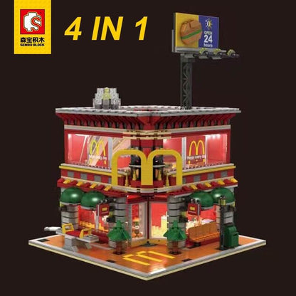 SEMBO SD6901 McDonald Restaurant 4 In 1 with LED Light