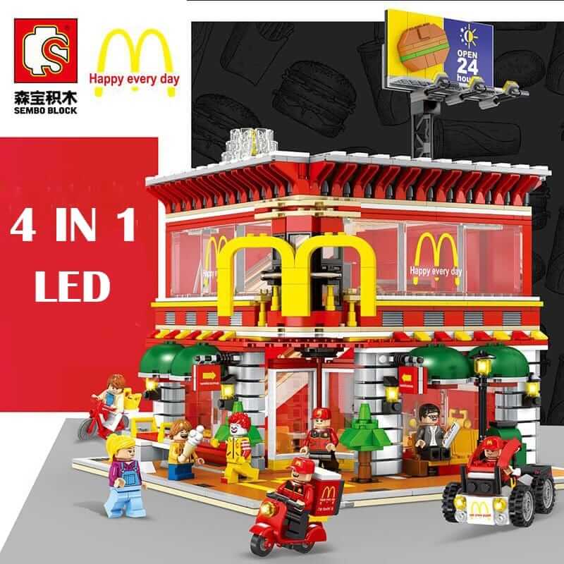 SEMBO SD6901 McDonald Restaurant 4 In 1 with LED Light