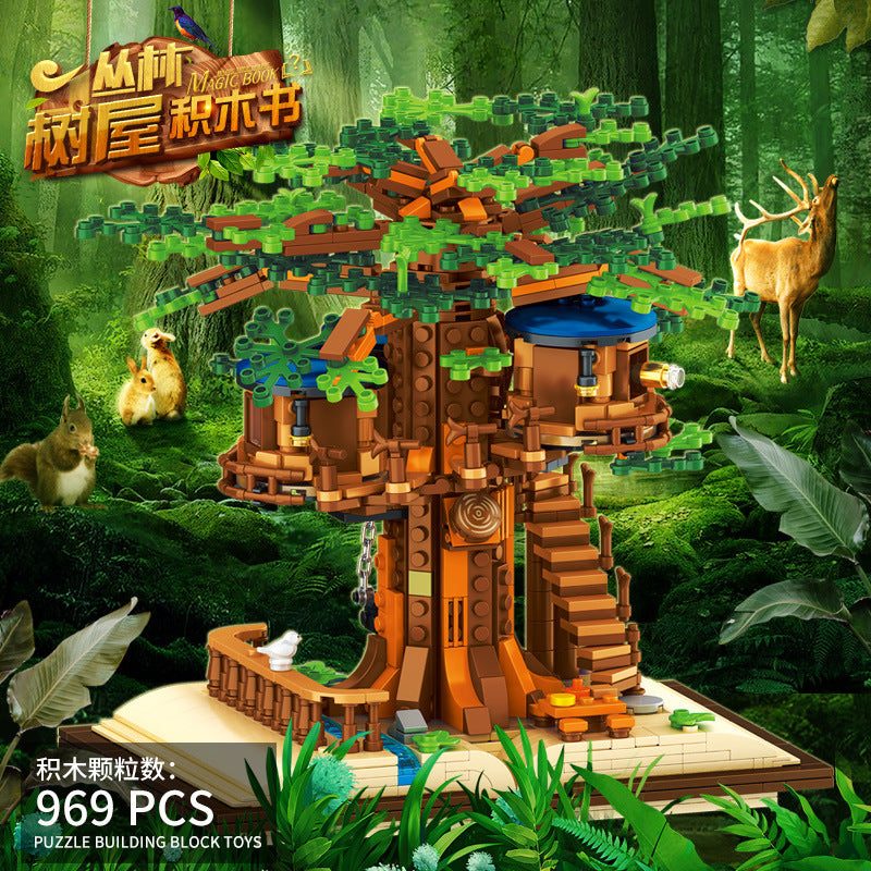 MeiJi 13013 Moc Movie Magic Tree House Book Idea Model Building Blocks 969pcs bricks Toys From China.