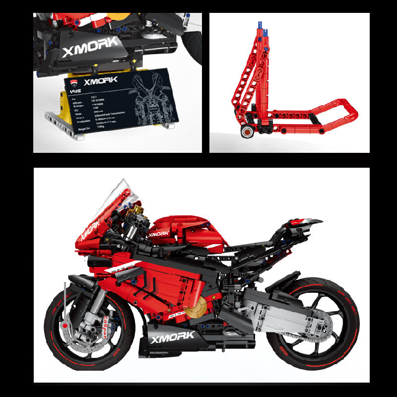 Mork 028001 Technic Moc V45 Motorcycle Static Version Model Building Blocks With 2008pcs Brcks Ship From China.