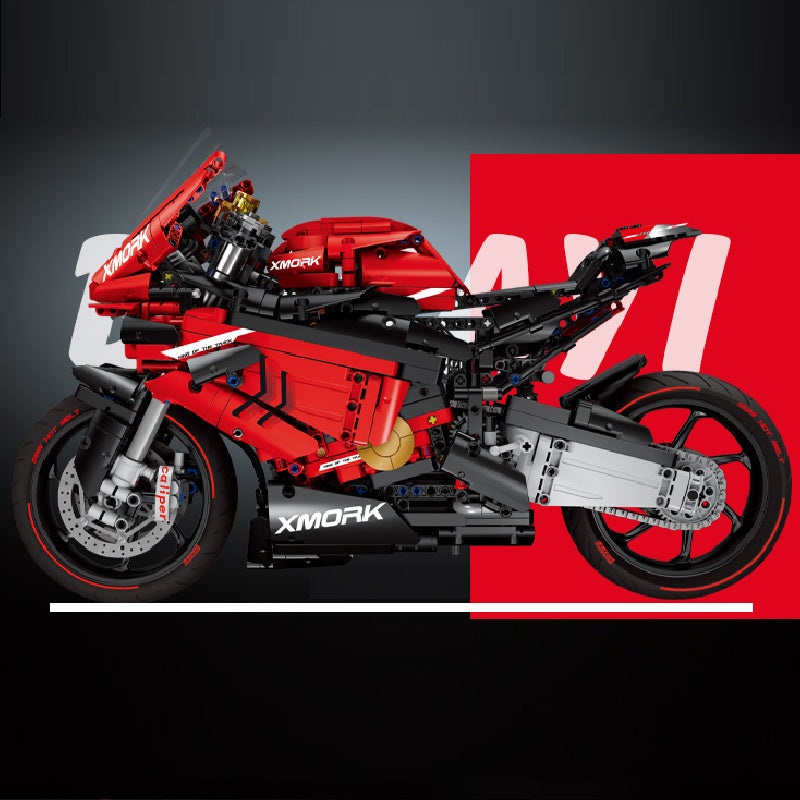 Mork 028001 Technic Moc V45 Motorcycle Static Version Model Building Blocks With 2008pcs Brcks Ship From China.