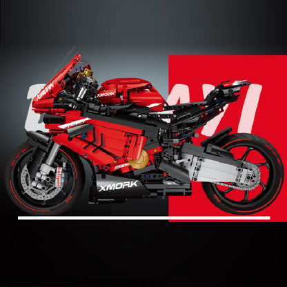 Mork 028001 Technic Moc V45 Motorcycle Static Version Model Building Blocks With 2008pcs Brcks Ship From China.