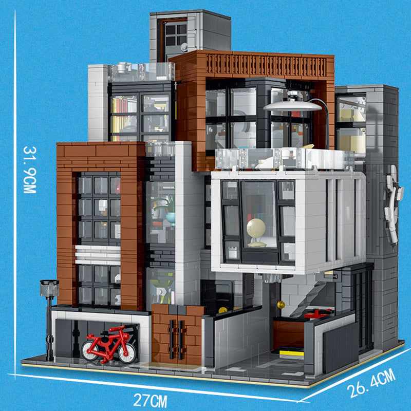 Mork 10204 Cube Brown Modern Villa Modular Buildings 3591pcs Bricks Toys From Europe 3-7 Days Delivery