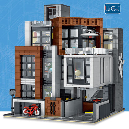 Mork 10204 Moc Cube Brown Modern Villa Building Blocks 3591pcs Bricks Toys Ship From China.