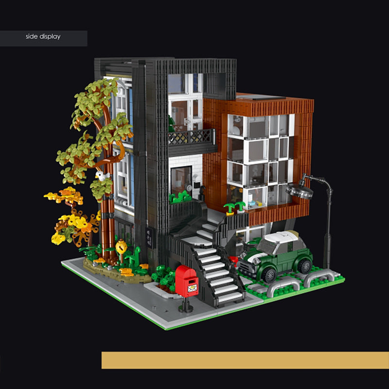 Mork 10205 Modular Buildings Modern villa Building Blocks 9 in 1 3300pcs Bricks Toys Gift From China