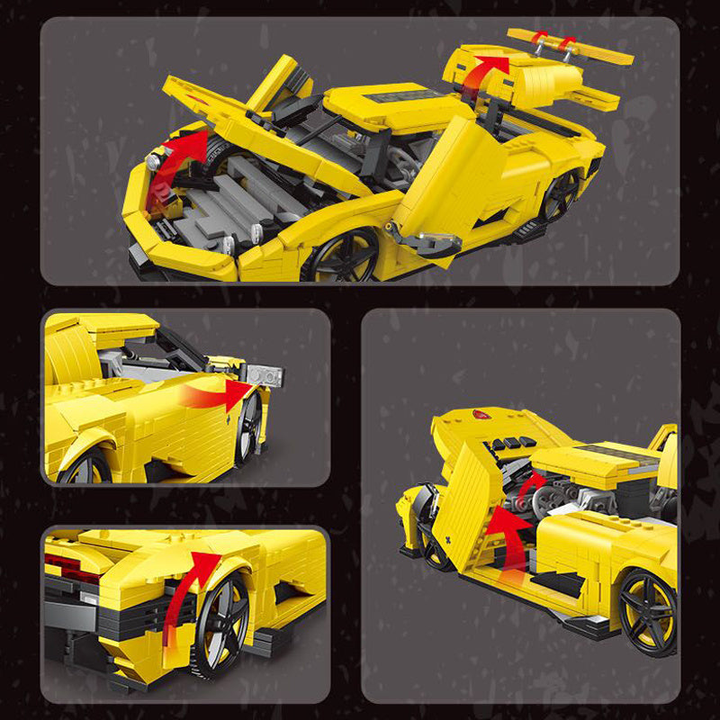Mould King 10018 MOC Technic Konisek sports Car model building blocks 1341pcs bricks toys ship from China.
