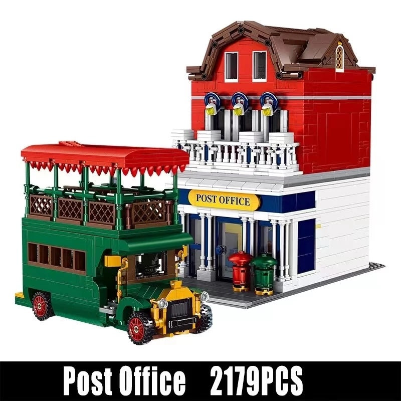 Mould King 11001 Street View Post Office Building Blocks City Modular House Bricks Educational Toys Ship From China