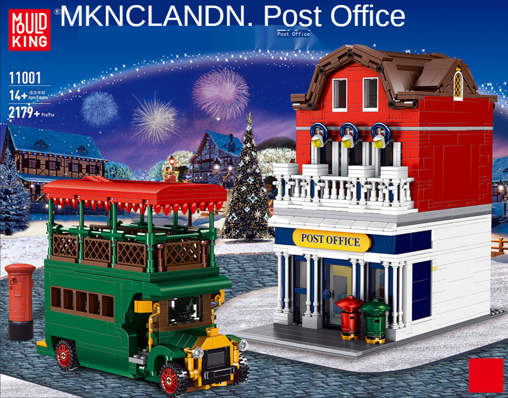 Mould King 11001 Street View Post Office Building Blocks City Modular House Bricks Educational Toys Ship From China