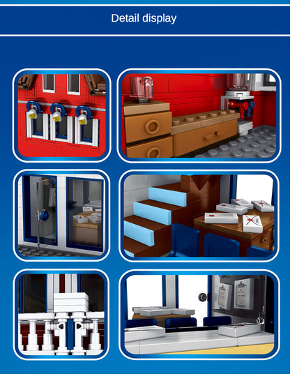 Mould King 11001 Street View Post Office Building Blocks City Modular House Bricks Educational Toys Ship From China