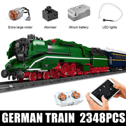 Mould King 12007 Technic Motorized BR18 201 German Express Train Model Remote control Building Blocks 2348pcs Bricks From Europe  Delivery.