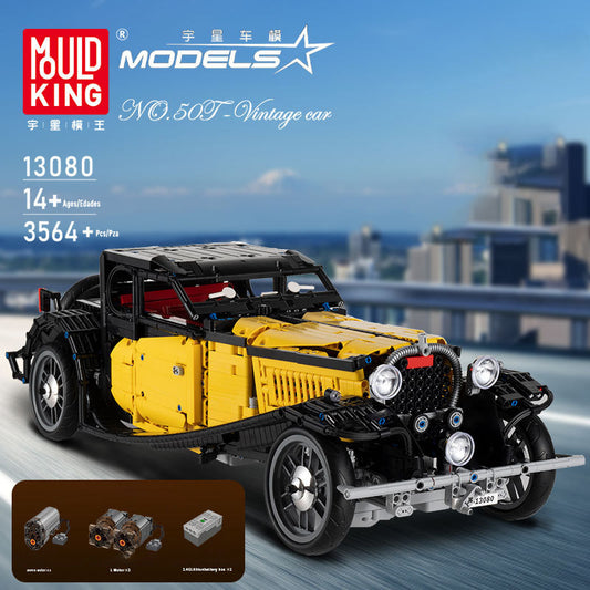 Mould King 13080 Technci Series 1:8 Bugatti 50T Car Building Blocks 3448pcs Bricks with Motor Ship From China