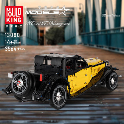 Mould King 13080 Technci Series 1:8 Bugatti 50T Car Building Blocks 3448pcs Bricks with Motor Ship From China