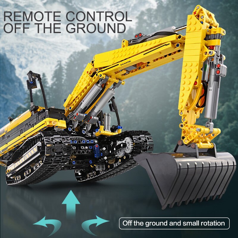 Mould King 13112 Technical excavator Model Building blocks Link Belt 250 X 3 1830pcs bricks with Motor From China Delivery..