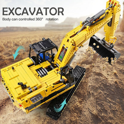 Mould King 13112 Technical excavator Model Building blocks Link Belt 250 X 3 1830pcs bricks with Motor From China Delivery..