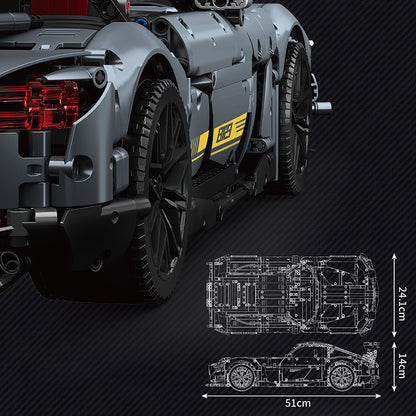 Mould King 13123 Technic 1:8 Dynamic version AMGGT SHADOM Sports Car  Building Blocks 2872PCS Bricks Toys From China Delivery.