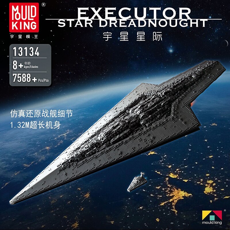 Mould King 13134  Star Wars Executor class Star Dreadnought Building Blocks 7284pcs Bricks Toys from Europe Delivery.