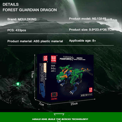Mould King 13149  MK3 Power Forest Guardian Dragon Building Blocks 433pcs Bricks Toys From China Delivery.