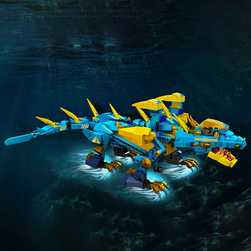 Mould King 13150 MK3 Power Frost Ocean Dragon Building Blocks 515pcs Bricks Toys From China Delivery.