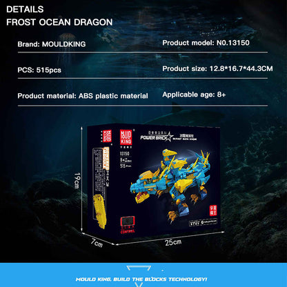 Mould King 13150 MK3 Power Frost Ocean Dragon Building Blocks 515pcs Bricks Toys From China Delivery.